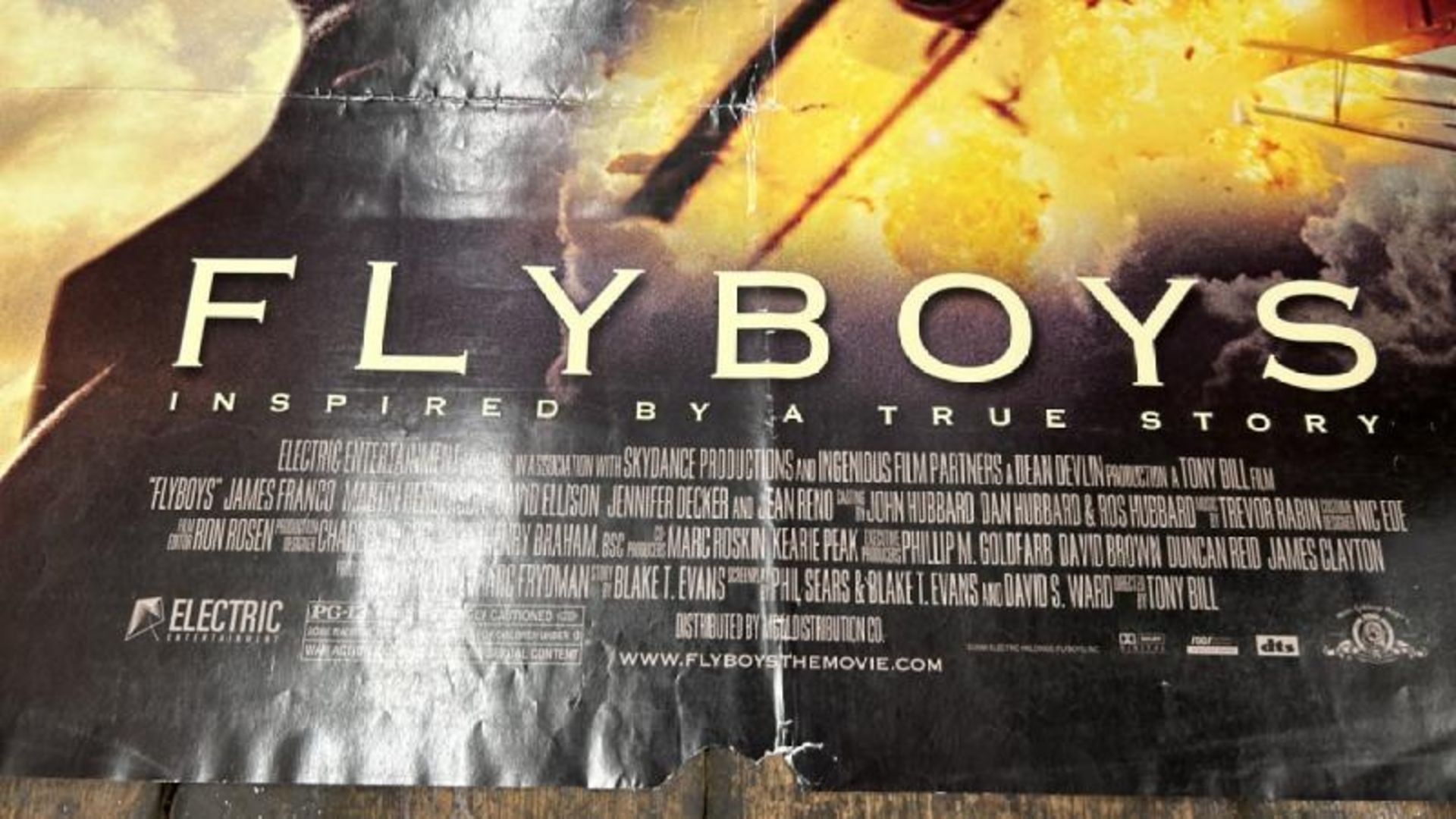 FLYBOYS, ORINGAL DOUBLE SIDED FILM POSTER, 68.5CM W X 101CM H - Image 2 of 4