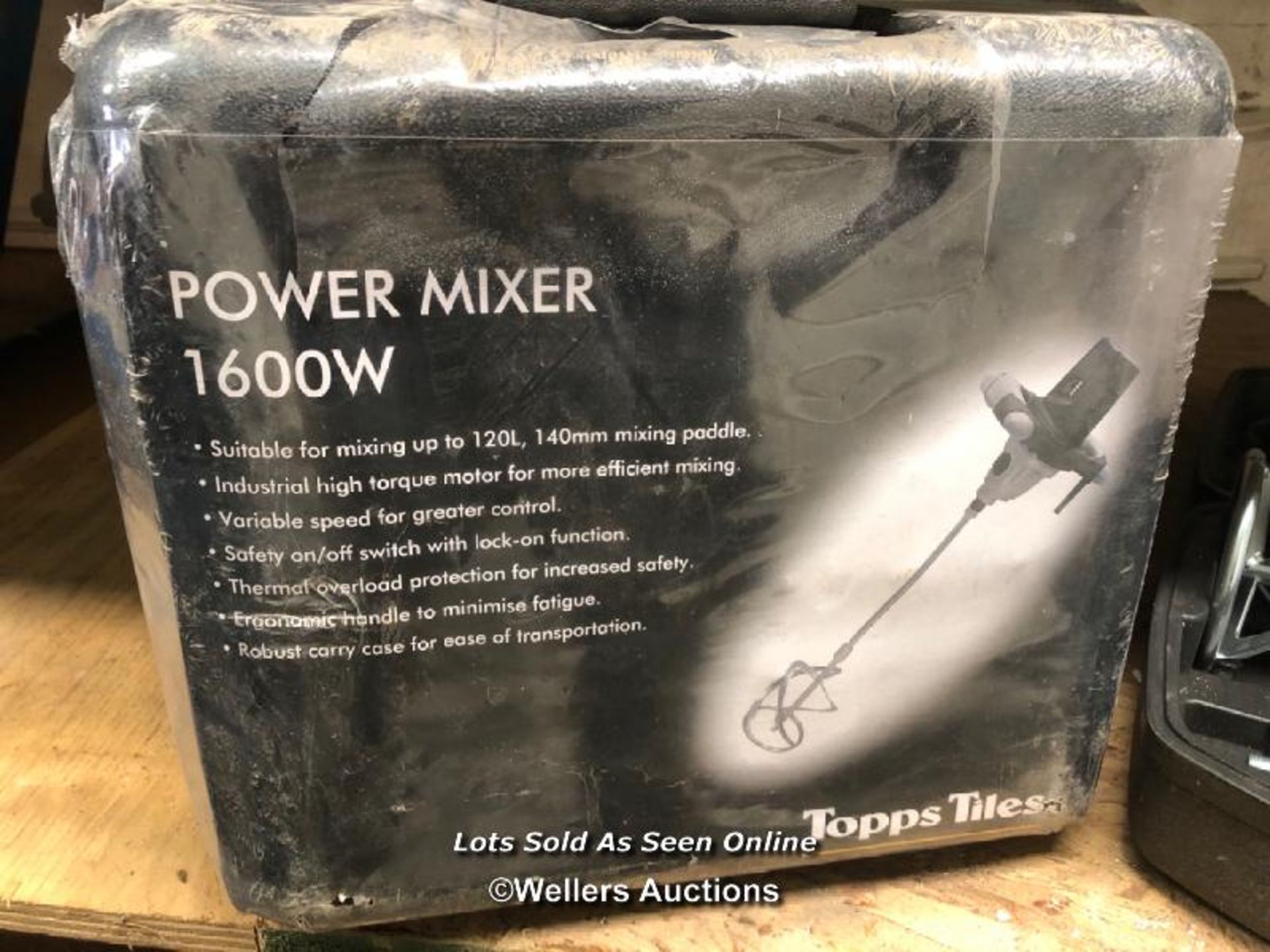 BRAND NEW 1600W POWER MIXER AND A SPARE MIXING ATTACHMENT - Image 2 of 3