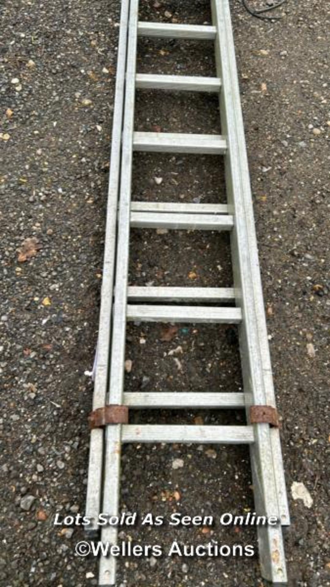 YOUNGMAN DOUBLE EXTENSION LADDER, 457CM (L) - Image 2 of 3