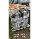 PALLET OF APPROX 80X DELTA ROOF TILES, 42.5CM (L) X 34CM (W) X 2.5CM (D)