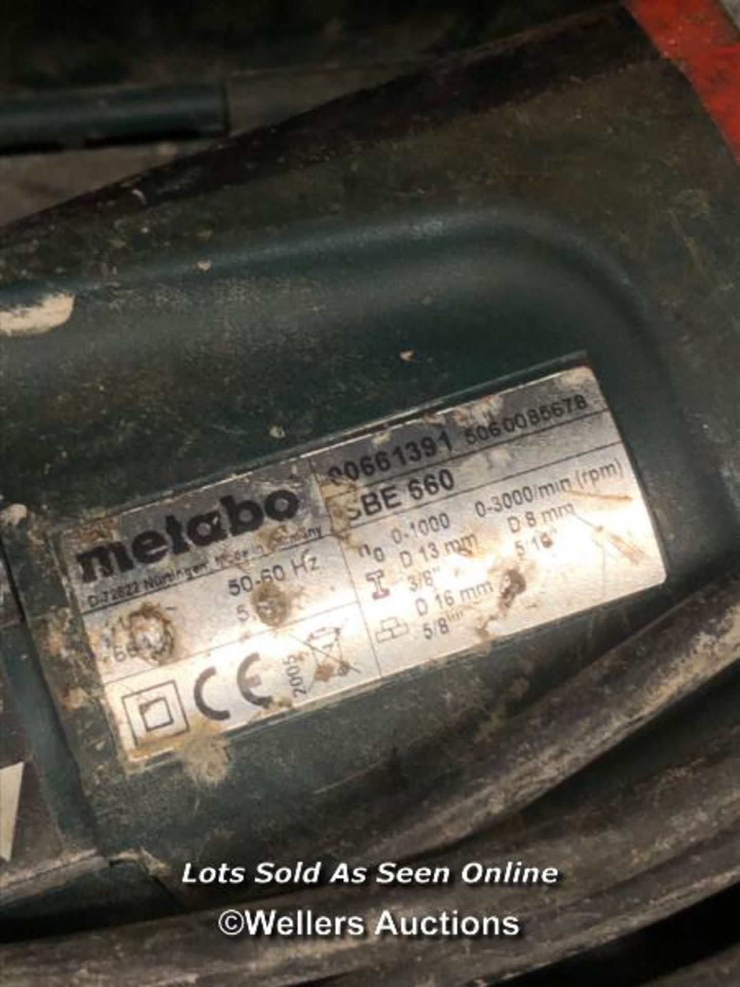 METABO SBE 660 110V HAMMER DRILL, IN CASE - Image 3 of 3
