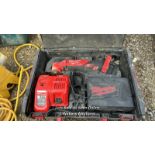 MILWAUKEE M18FMT MULTI-TOOL, WITH CHARGER, NO BATTERIES, INCL. SELECTION OF VARIOUS CUTTING