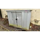 GALVANISED OUTSIDE STORE, 200CM (W) X 128CM (H) X 117CM (D)