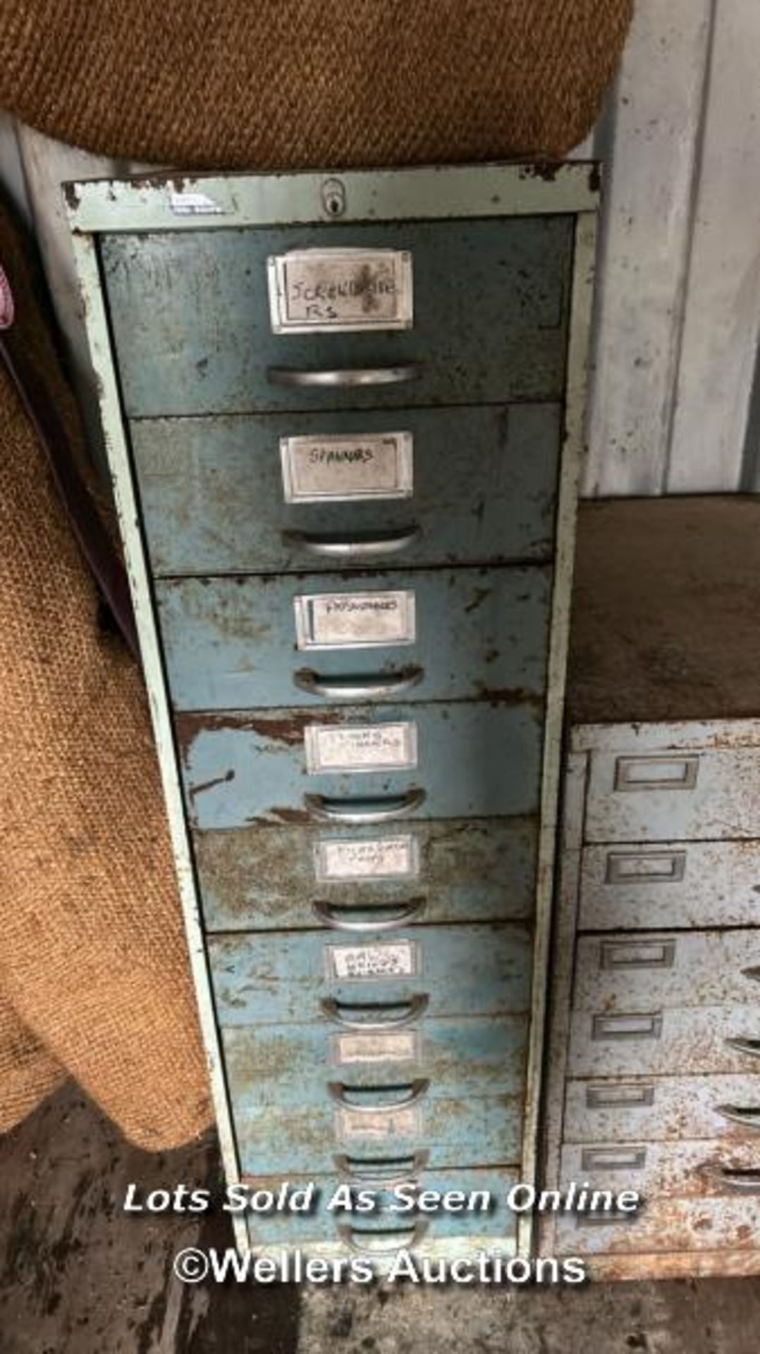 2X VINTAGE METAL FILING CABINETS, TALLEST 131CM (H) - Image 3 of 3