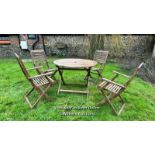 GARDEN TABLE AND CHAIRS SET, 74 CM (H) X 100CM (DIA)