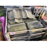 CRATE OF APPROX. 75X DELTA ROOF TILES, 42.5CM (L) X 34CM (W) X 2.5CM (D)