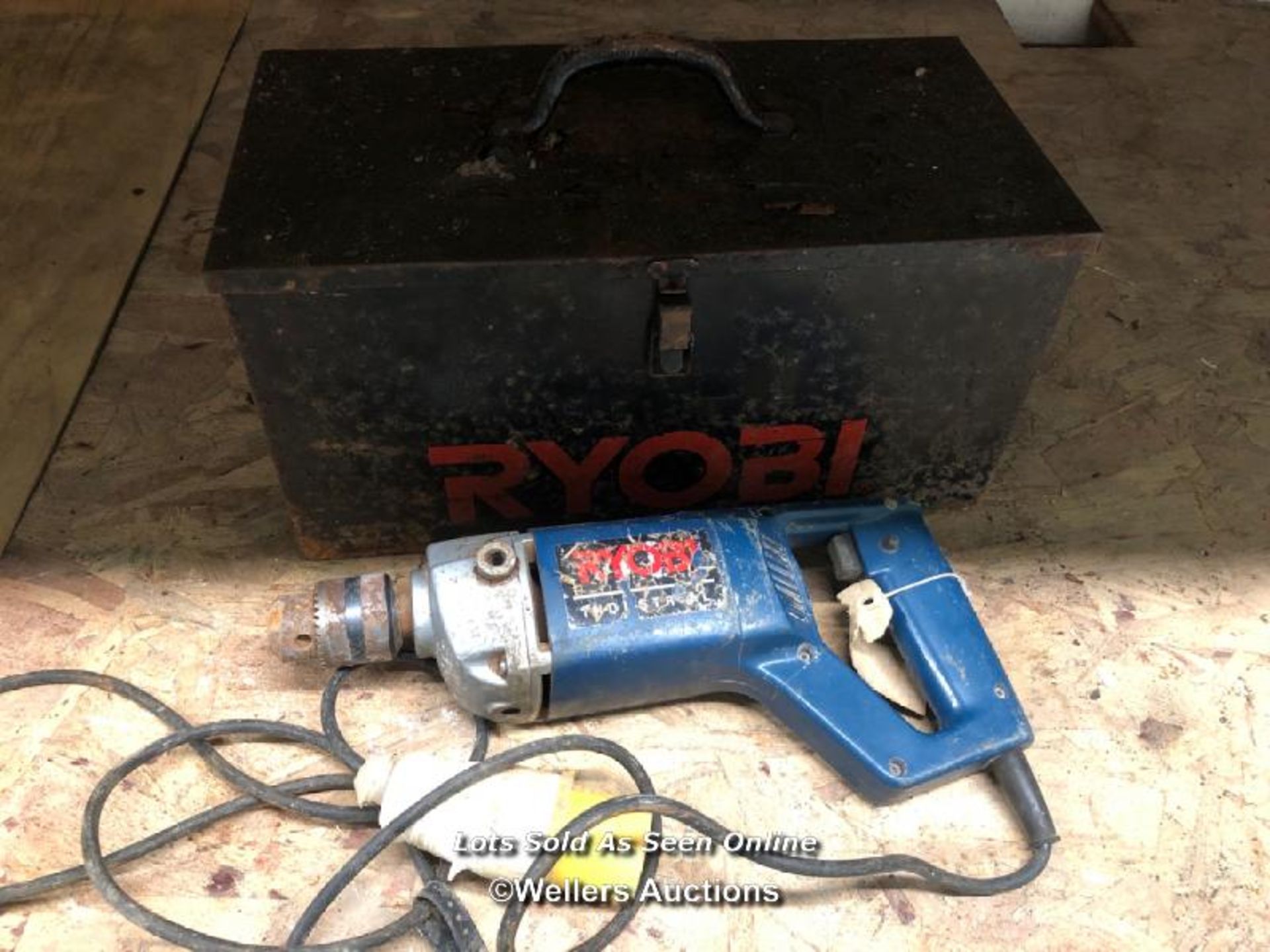 RYOBI DCD-125 110V DRILL, IN CASE