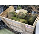 CRATE OF LARGE GARDENSTONE, POSSIBLY SANDSTONE