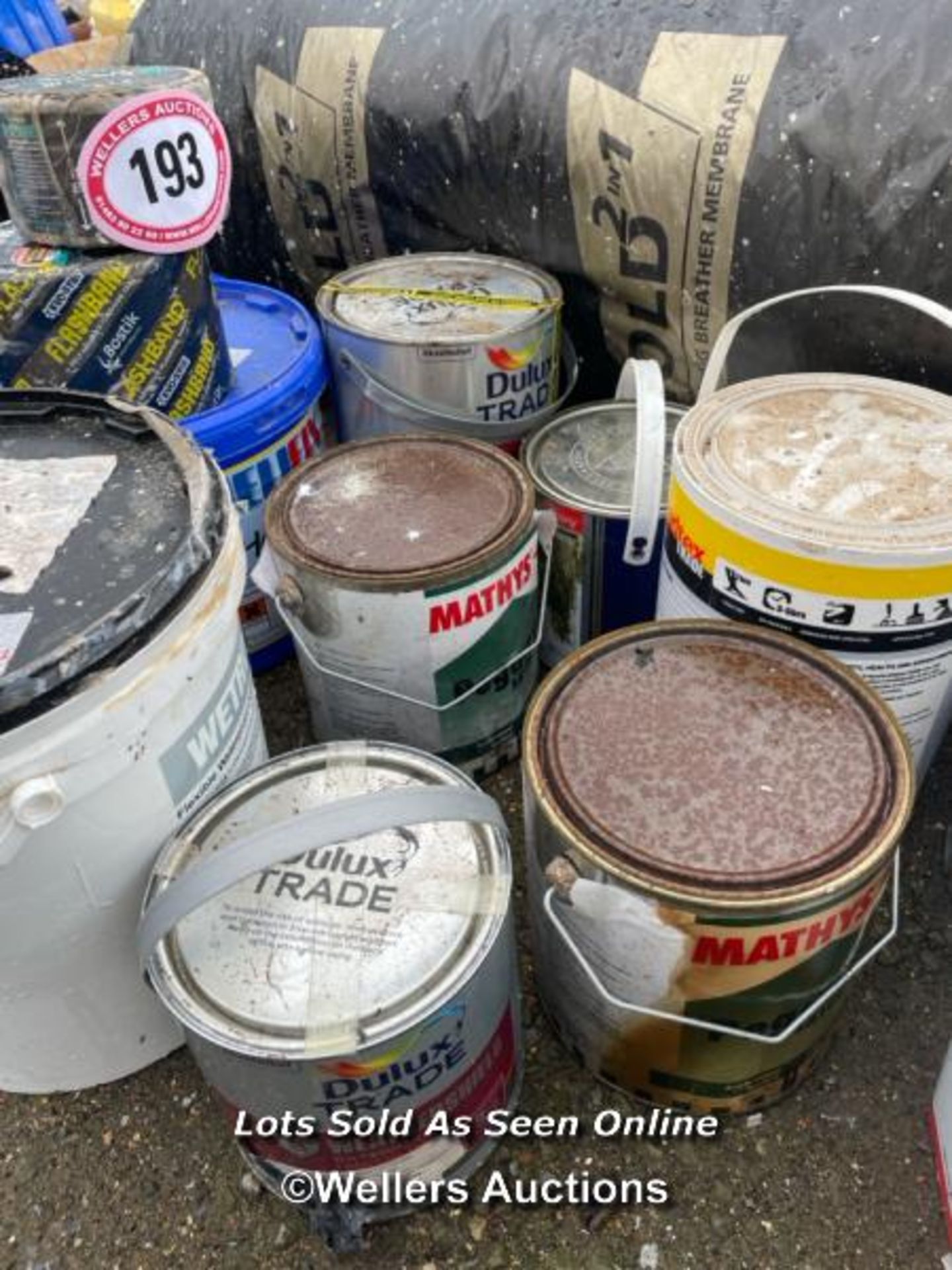 QUANTITY OF ASSORTED PAINTS, GROUT AND MORE - Image 2 of 2