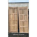 PAIR OF OAK DOORS, 206.5CM (H) X 73.5CM (W) X 4.5CM (D)