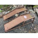 PAIR OF WHEEL RAMPS AND FAN