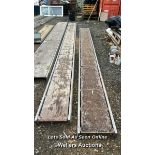 PAIR OF CRAWLING BOARDS, LONGEST 665CM, OTHER IS 525CM