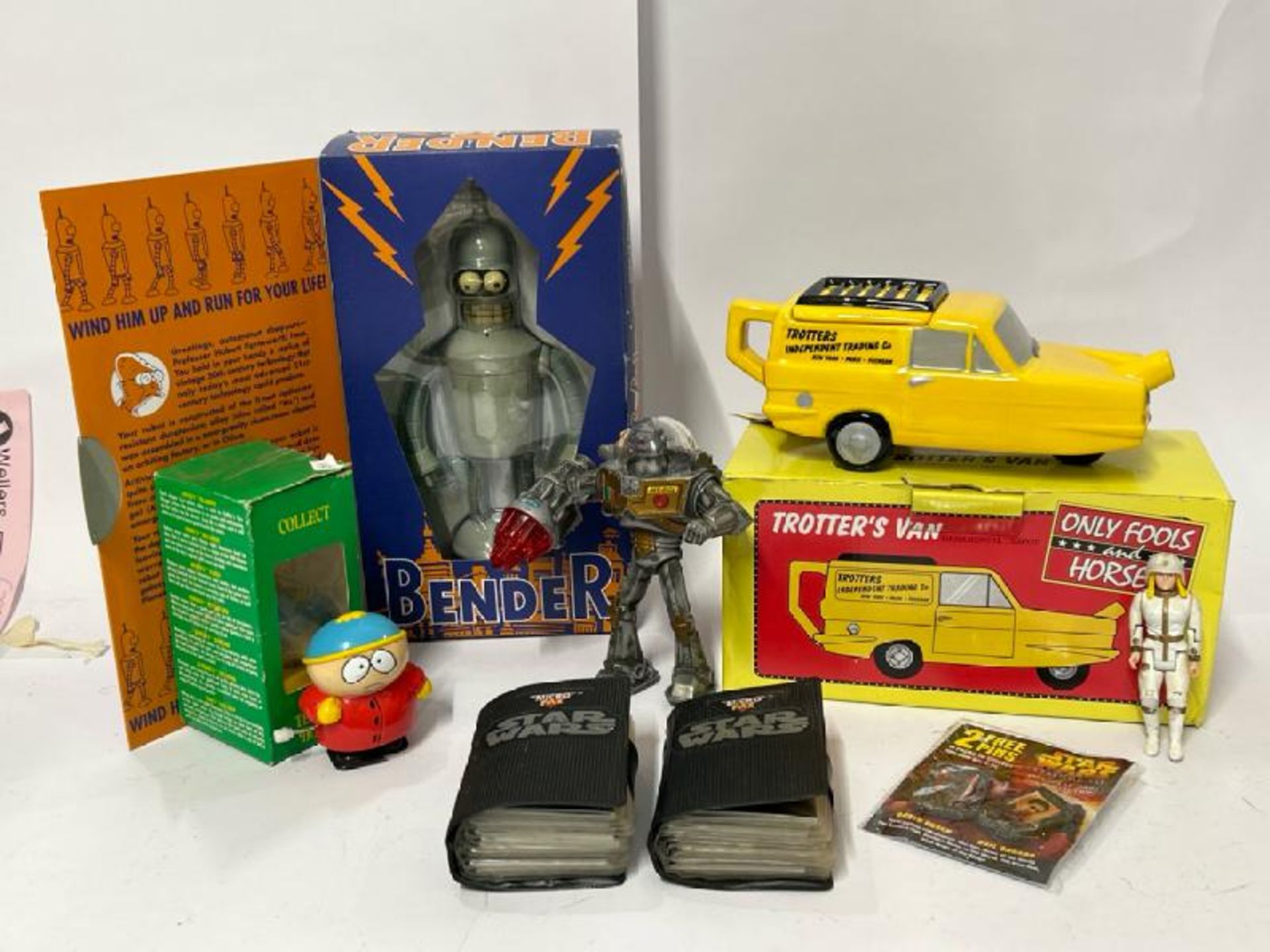Film & TV related items to include Captain Scarlet Destiny Angel figure, Futurama Bender robot