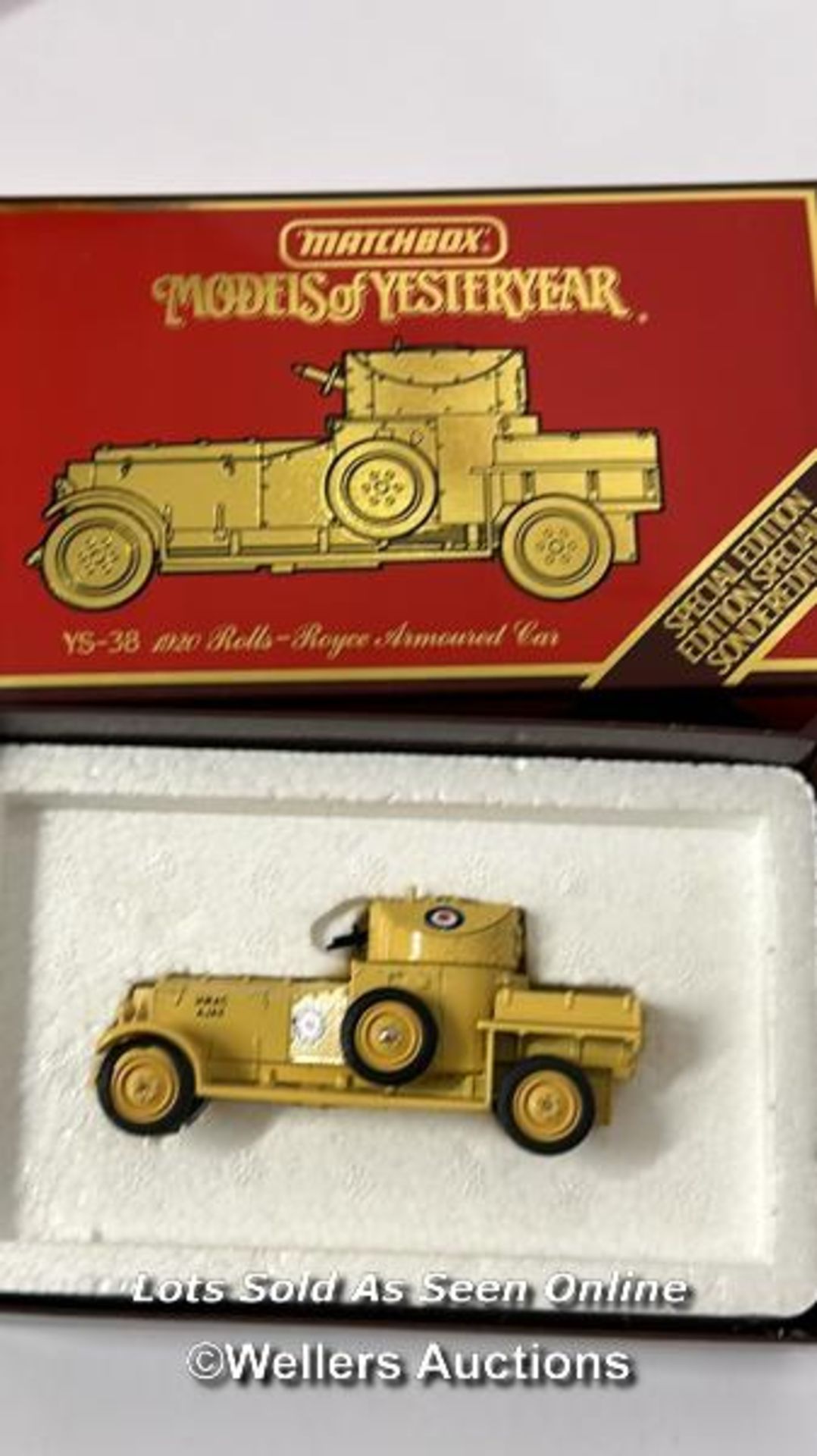 Matchbox Models of Yesteryear 1920 Rolls-Royce Armoured Car YS-38, Limited edition, boxed - Bild 3 aus 5