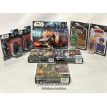 Boxed modern Star Wars toys including The Vintage Collection Anakin Skywalker & Besbin Security