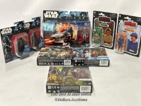 Boxed modern Star Wars toys including The Vintage Collection Anakin Skywalker & Besbin Security