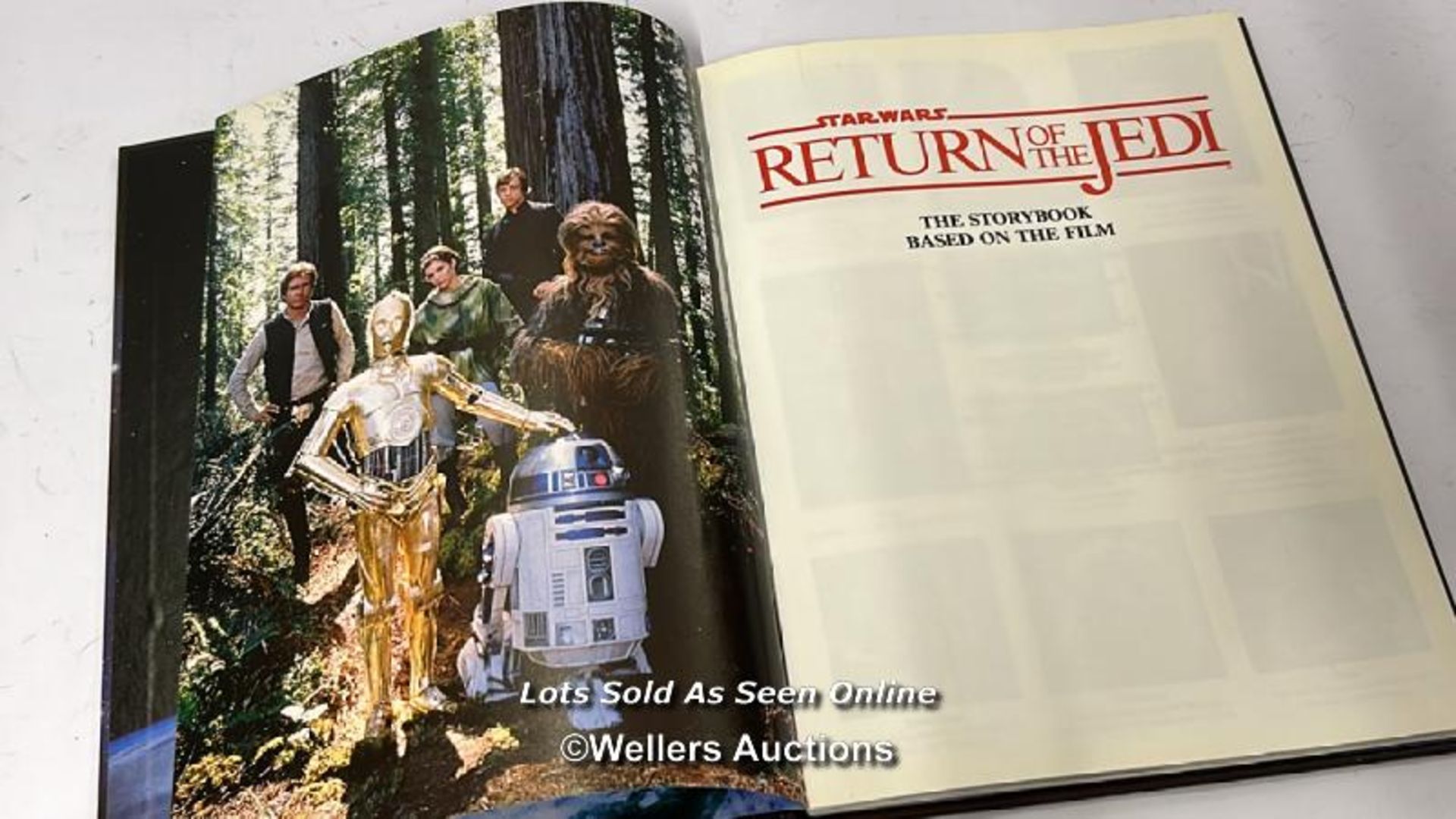 Return of the Jedi Story book published by Random House, 1983 in good condition with Star Wars VHS - Image 5 of 6