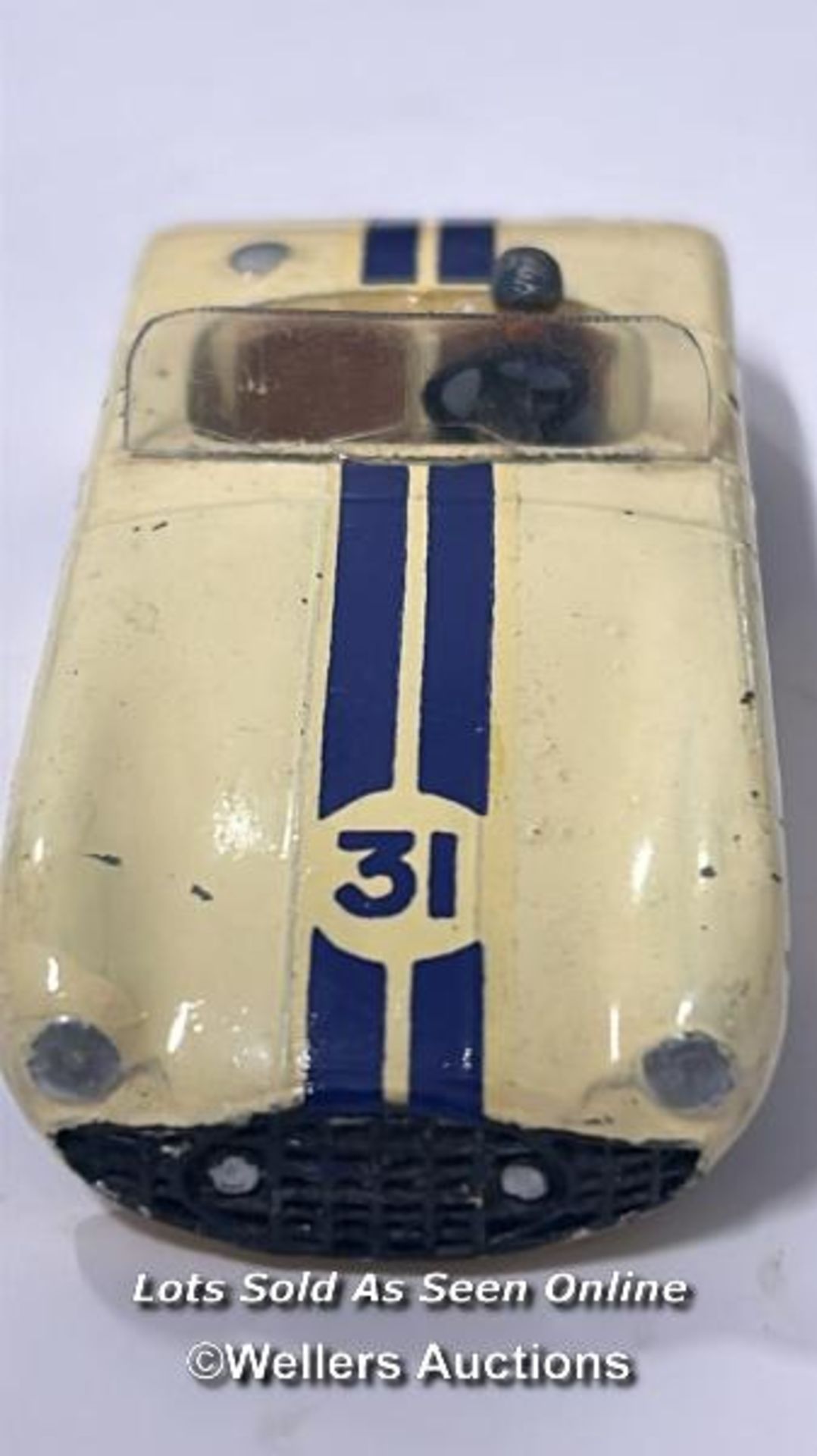 Three vintage diecast cars including Dinky no.133, Cunningham C-5R, off white body with brown - Image 5 of 15