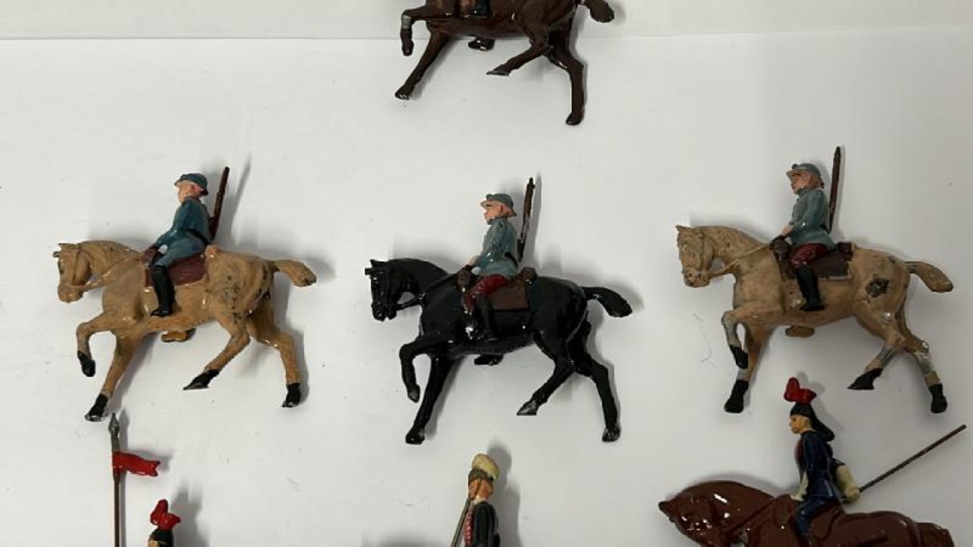 Britains lead horse mounted figures to include Canadian Mounted Police and assorted soldiers ( - Image 6 of 7