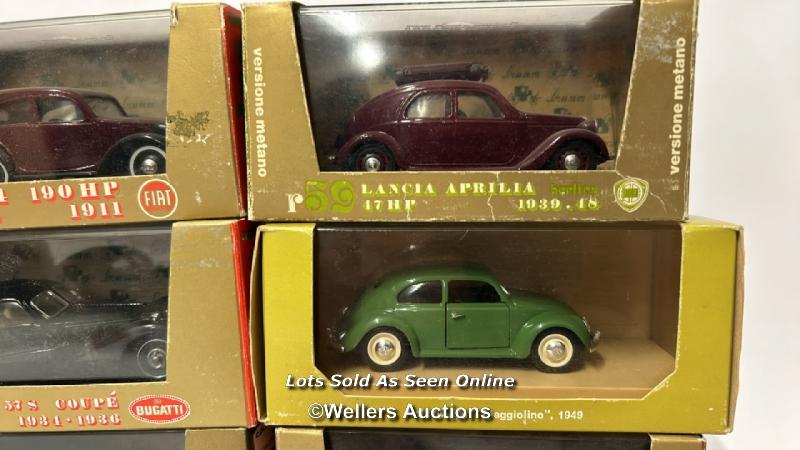 Seven assorted Brumm model cars including 1934-1936 Bugatti and one Rio Volkswagen "Maggiolino" 1949 - Image 4 of 5