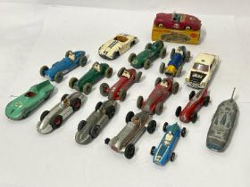 Dinky racing cars group including Speed of the Wind no.23E, Connaught no.236 and Cooper-Bristol no.