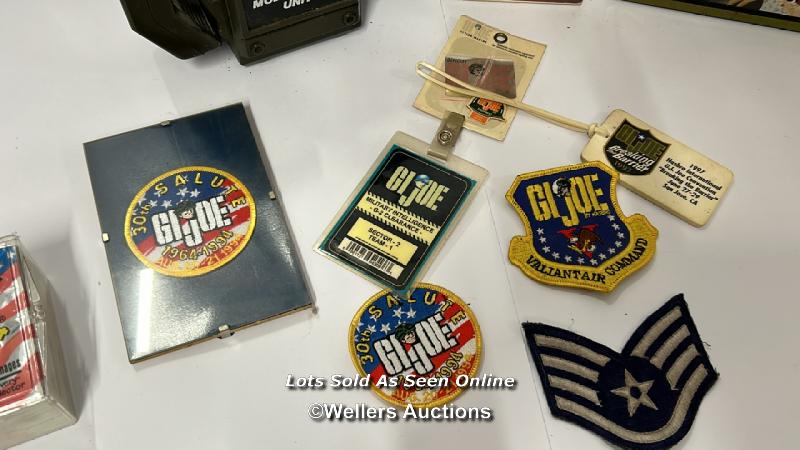 Assorted GI Joe items including mobile field unit phone, tin lunchbox, patches and collectors - Image 5 of 6