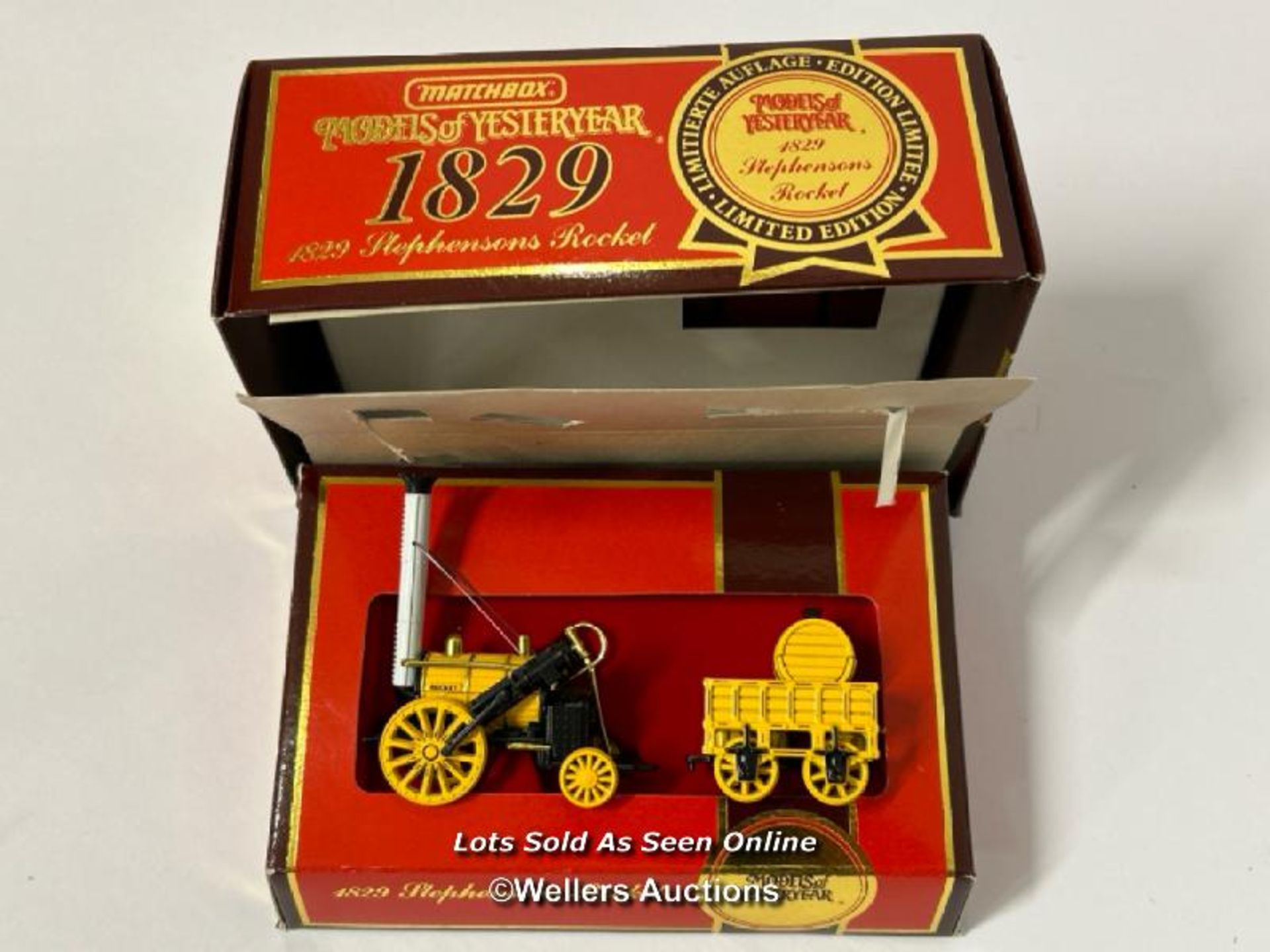 Matchbox Models of Yesteryear 1829 Stephenson's Rocket Y12, limited edition, boxed