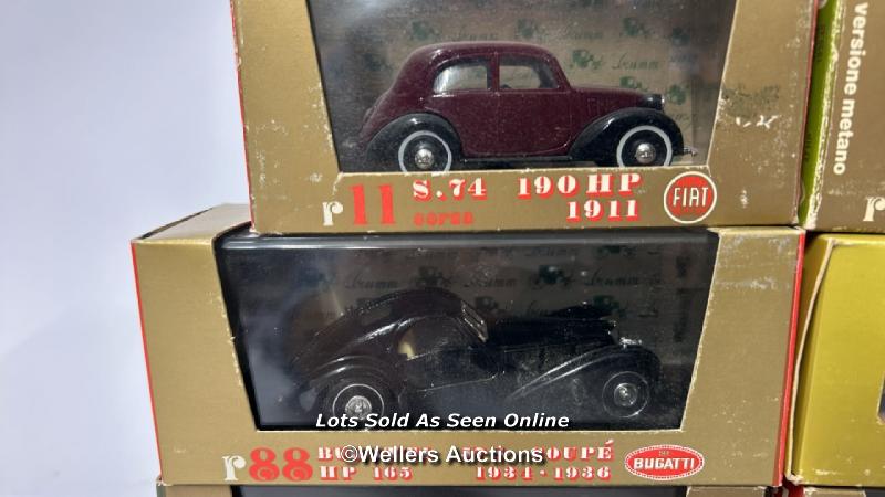 Seven assorted Brumm model cars including 1934-1936 Bugatti and one Rio Volkswagen "Maggiolino" 1949 - Image 2 of 5