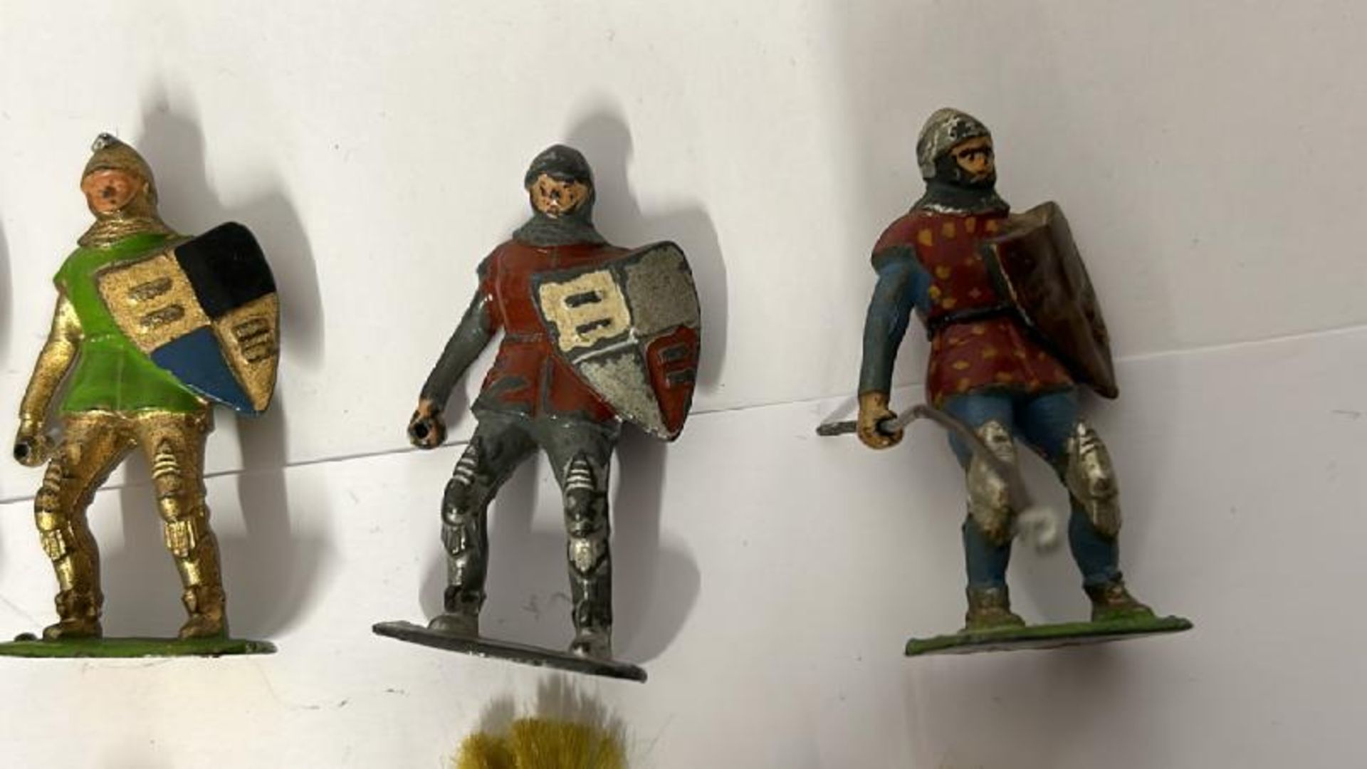 Large collection of Medieval themed mainly Britains lead figures and horses including knights and - Image 4 of 16