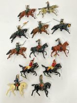 Mainly Bitains lead mounted figures inluding Ottoman soldiers with two made in France (12) / AN19