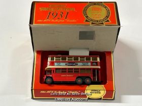 Matchbox Models of Yesteryear 1934 A&C Trolly Bus "Diddler" Y10, limited edition, boxed