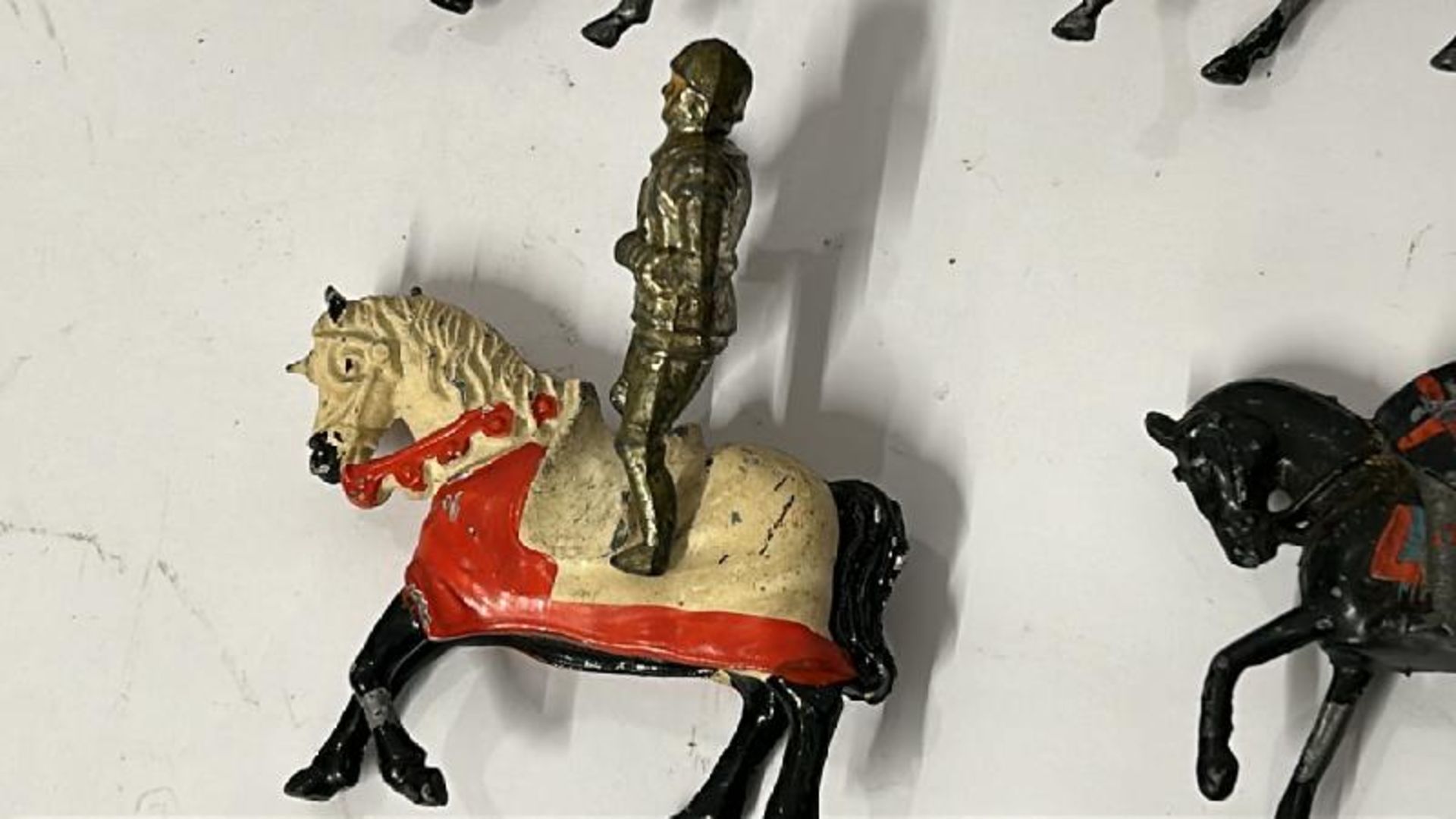 Large collection of Medieval themed mainly Britains lead figures and horses including knights and - Image 12 of 16