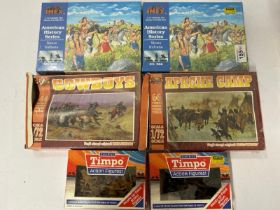 Six unmade Wild West Themed model kits / AN20