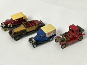 Four unboxed Matchbox Days of Yesteryear cars / AN14