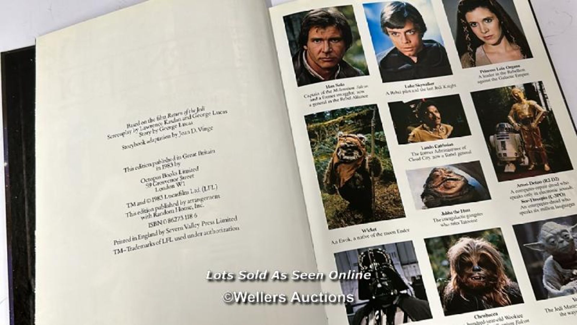 Return of the Jedi Story book published by Random House, 1983 in good condition with Star Wars VHS - Image 6 of 6