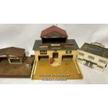 Two vintage wooden garage models and a plastic clinic building / AN5