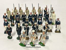 Thirty two assorted Britain's lead figures in Navy uniform / AN5