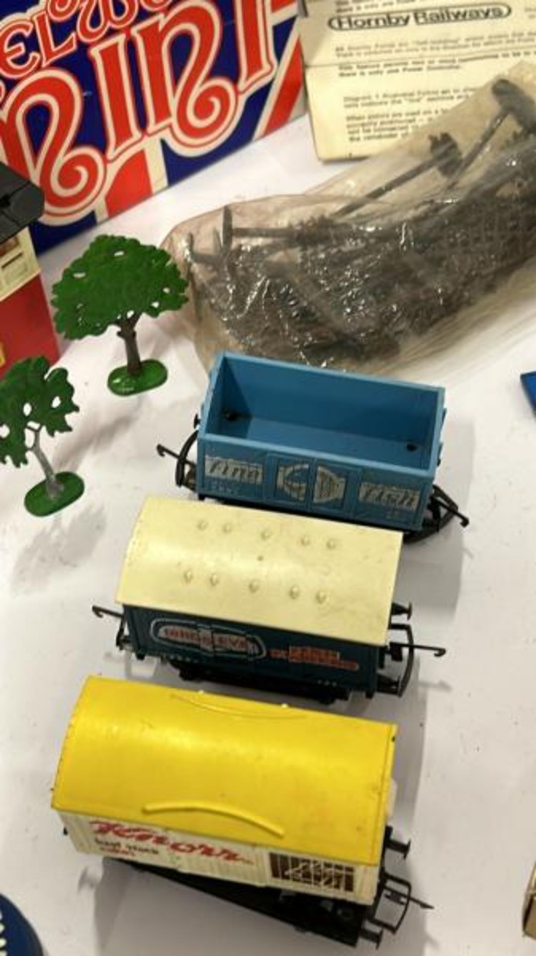 Collection of model trains, track and accessories including Hornby diesel engine D5572, figures, - Image 8 of 10