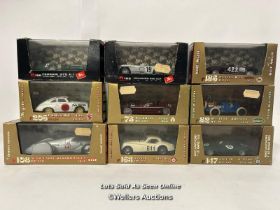 Nine boxed Brumm racing cars including Jaguar D-Type 1954-1960 / AN12