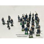 Twenty seven assorted hand painted military figures, some marked Britain's / AN5