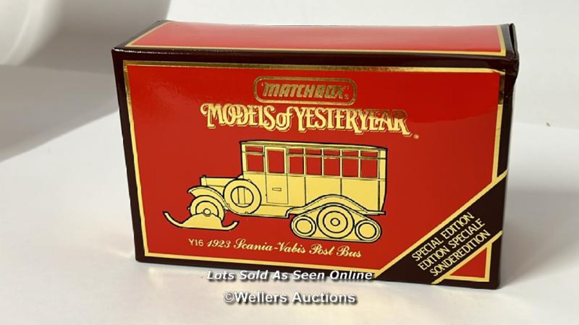 Matchbox Models of Yesteryear 1923 Scania-Vabis Post Bus Y16, rare yellow variant, limited edition - Image 3 of 5