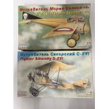 Two unmade model plane kits by Eastern Express / AN20