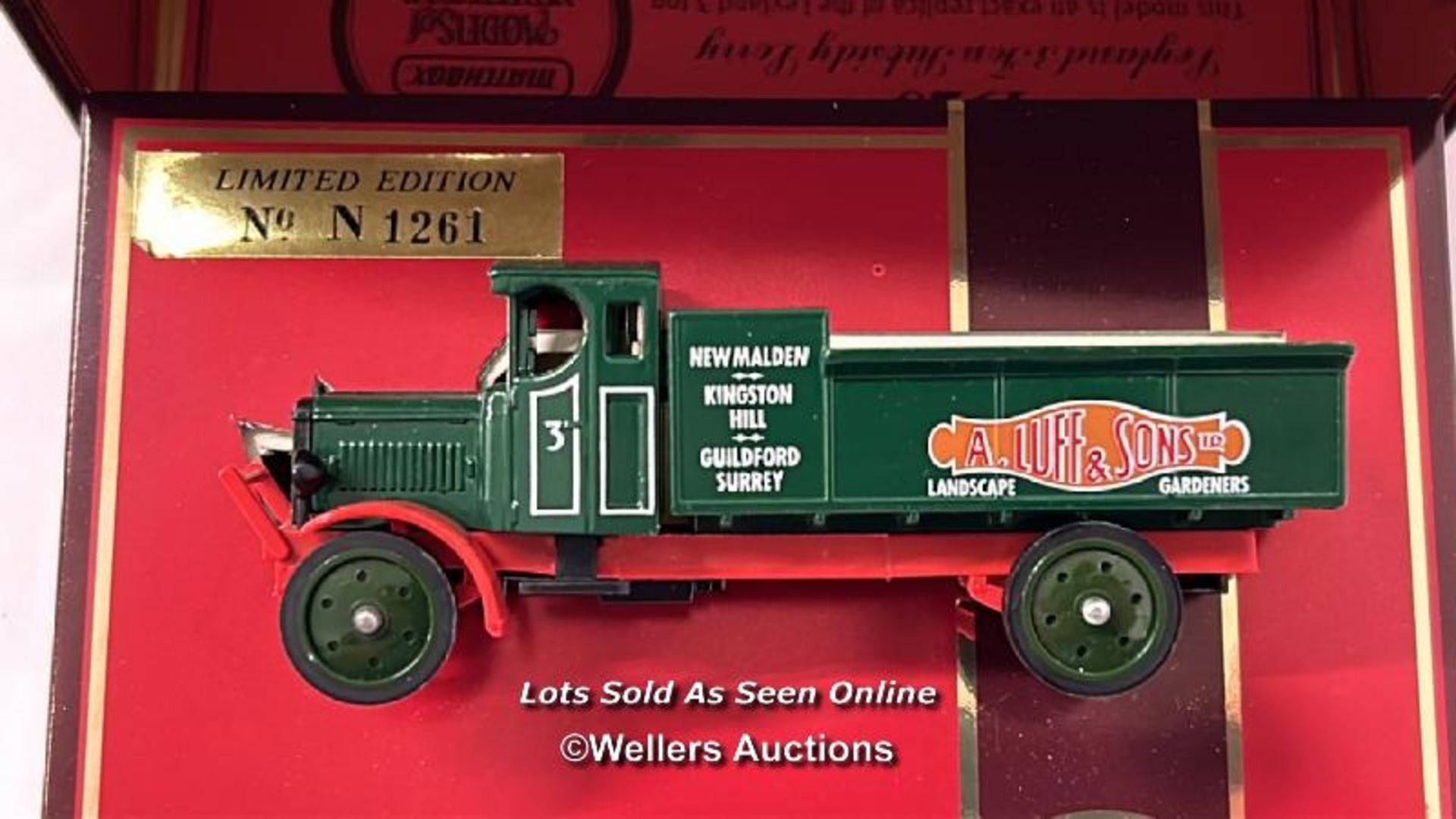 Matchbox Models of Yesteryear 1920 , Layland 3 Ton "A.Luff & Sons" Lorry Y-9, Limited edition, boxed - Bild 2 aus 4