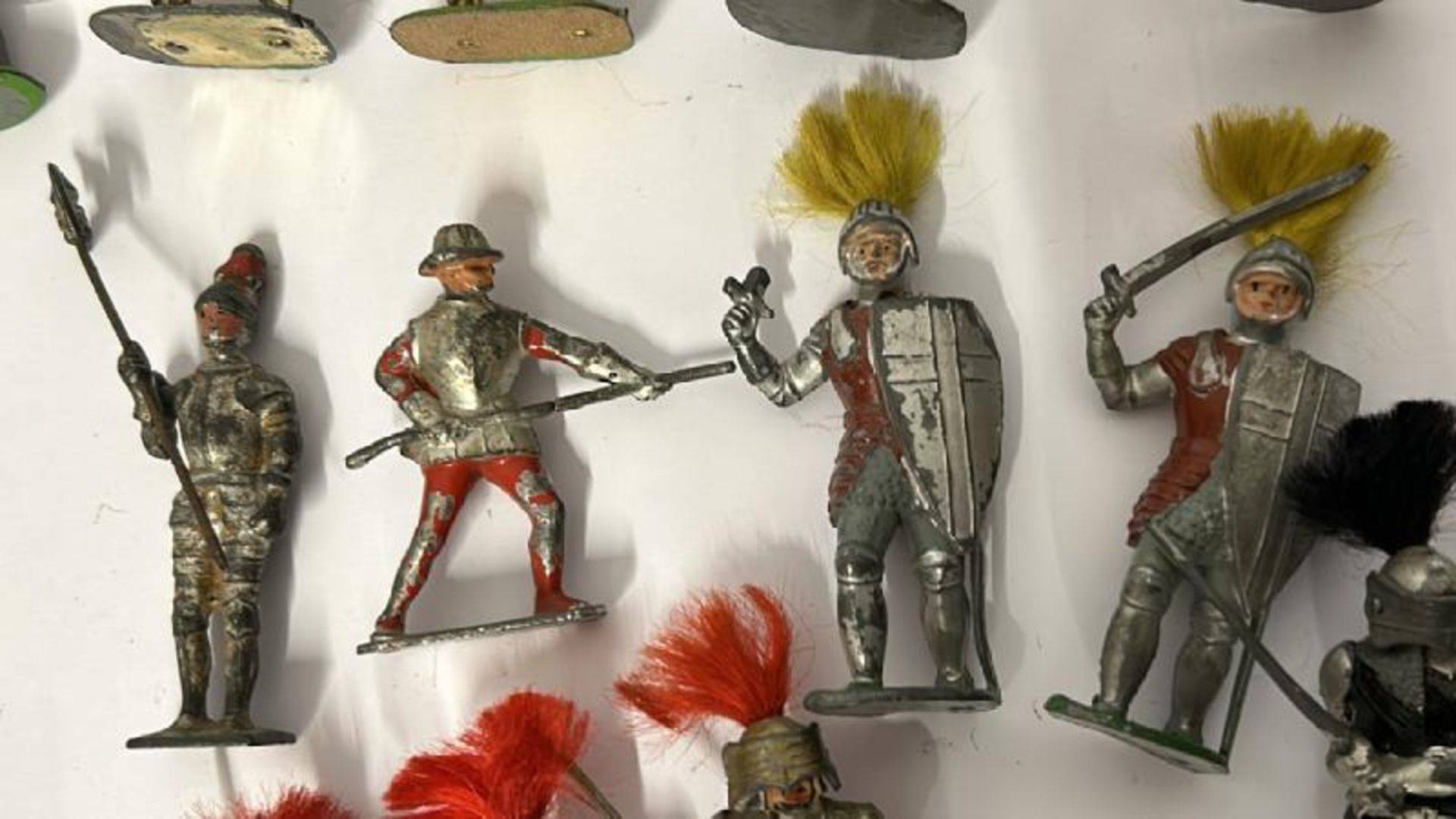 Large collection of Medieval themed mainly Britains lead figures and horses including knights and - Image 6 of 16