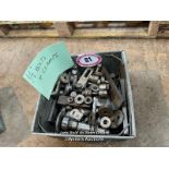 LARGE QUANTITY 1/2" BOLTS AND CLAMPS