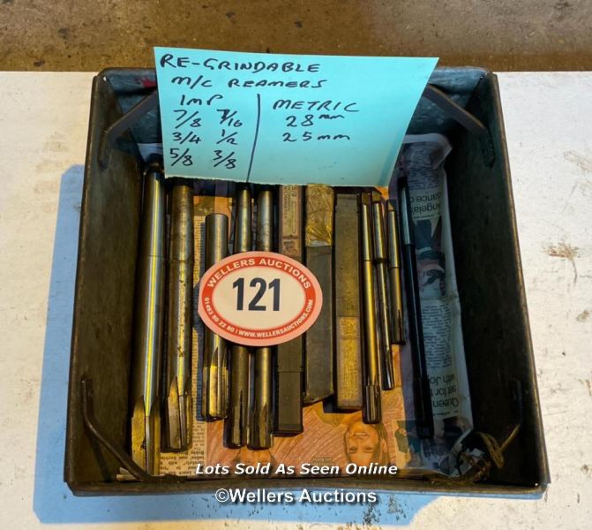 VARIOUS REGRINDABLE MACHINERY REAMERS, IMPERIAL AND METRIC