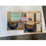 WORKSHOP MICROMETER, 4"-5", 5"-6" WITH SETTING SLIPS