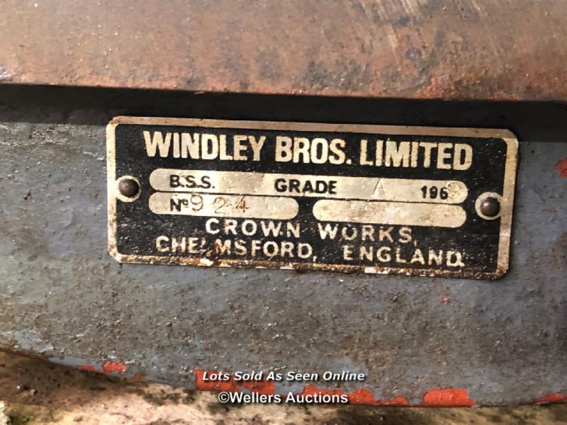 WINDLEY BROS. LTD SURFACE PLATE, 45CM SQ. - Image 2 of 2