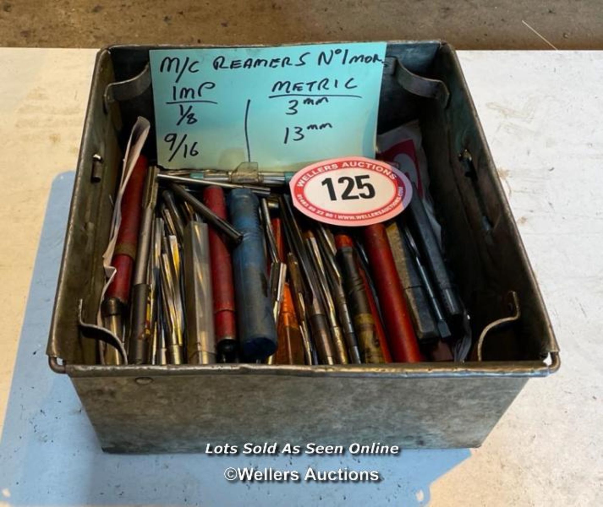 MACHINERY REAMERS, NO.1 MORSE, VARIOUS IMPERIAL AND METRIC