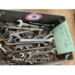 LARGE QUANTITY OF SPANNERS, UP TO 1" AF